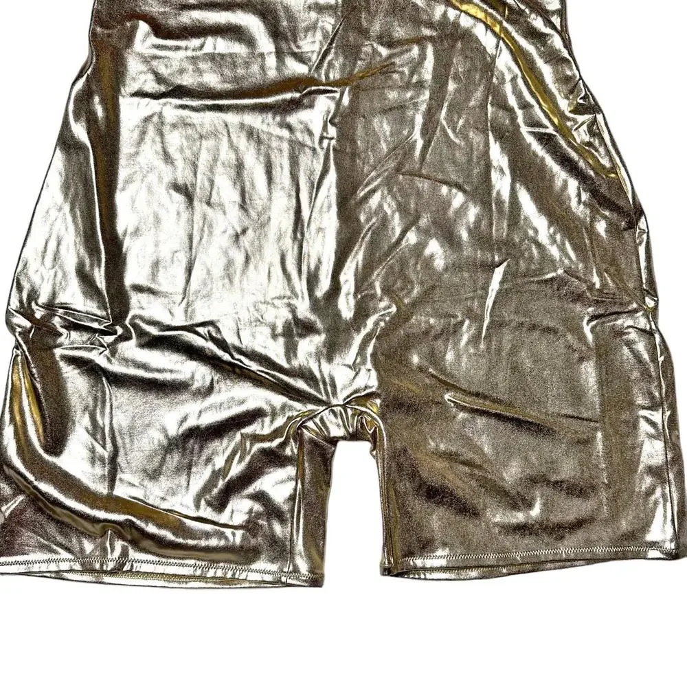 NWT Skims Rare Swim Racerback Romper Metallic Gold Women’s 4X